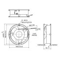 Boîtier en plastique roue DC ventilateur Axial d’aluminium 200mmx200mmx70mm